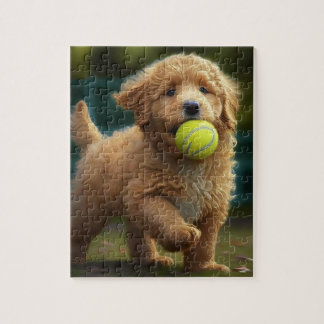 Puzzle Golden Doodle Chiot Joue Ball