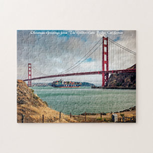 Puzzle Golden Gate Bridge Californie. voeux de Noël