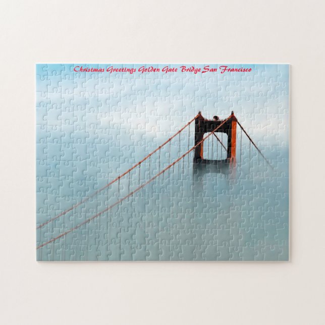 Puzzle Golden Gate Bridge Californie.voeux de Noël (Horizontal)