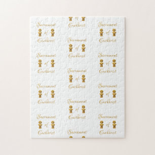 Puzzle Golden Sacrament of Eucharist Host and Chalice