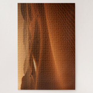 Puzzle Golden Serenity - Desert Landscape at Sunset