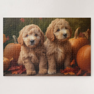 Puzzle Goldendoodle chiot Automne Délice Citrouille