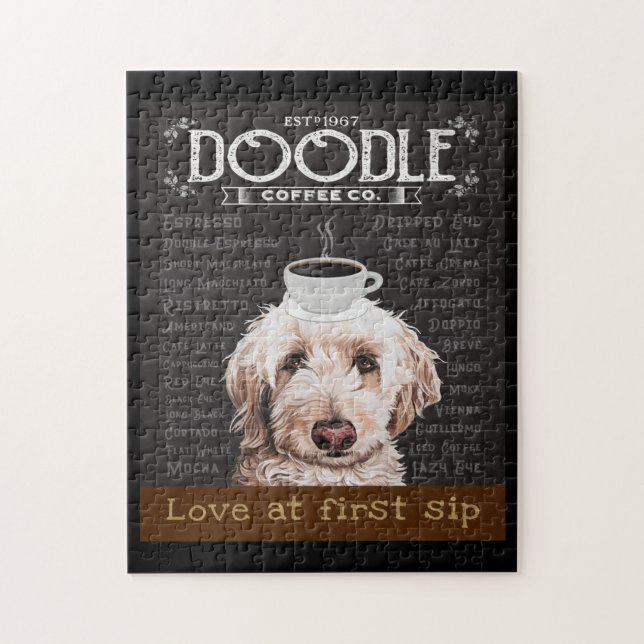 Puzzle Goldendoodle Dog Coffee Company 2 (Vertical)