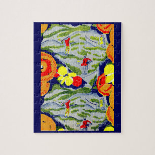 Puzzle golf et fleurs