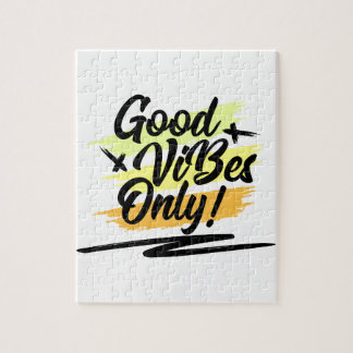 Puzzle Good Vibes uniquement, Citation Inspirationnelle