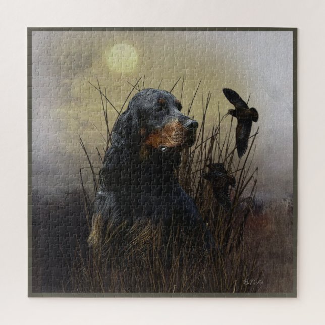 Puzzle Gordon Setter, compagnon de chasse (Vertical)