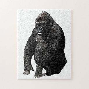 Puzzle Gorilla Pop Art noir et blanc