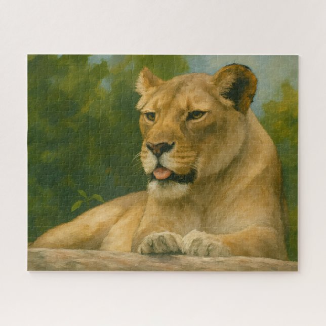 Puzzle Grace Skybound - Lioness sur la haie (Horizontal)