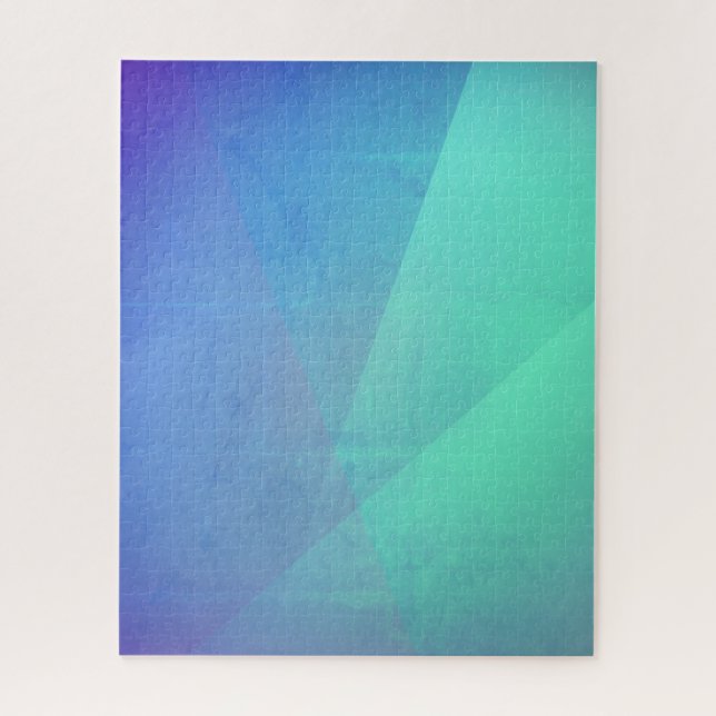 Puzzle Gradation Blue Aqua & Turquoise (Vertical)