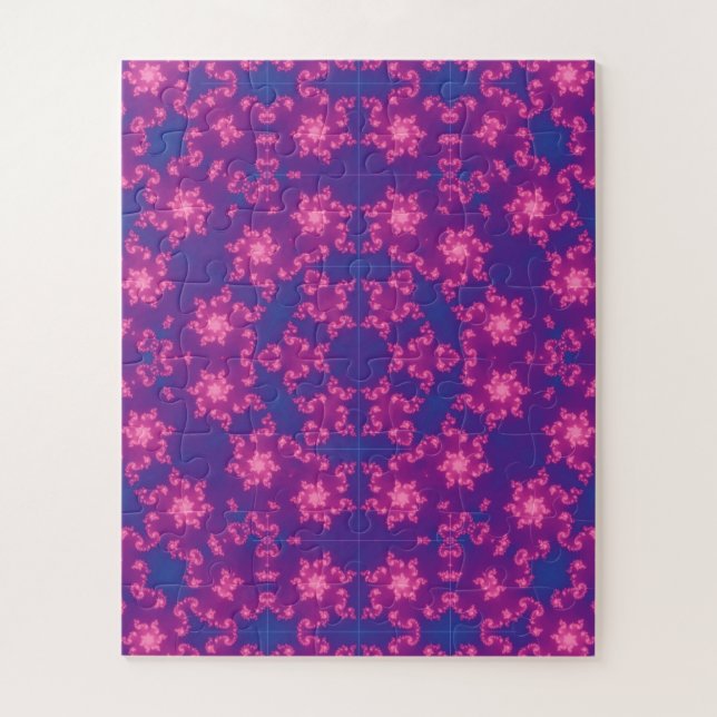 Puzzle Gradient kaléidoscope rose et bleu (Vertical)