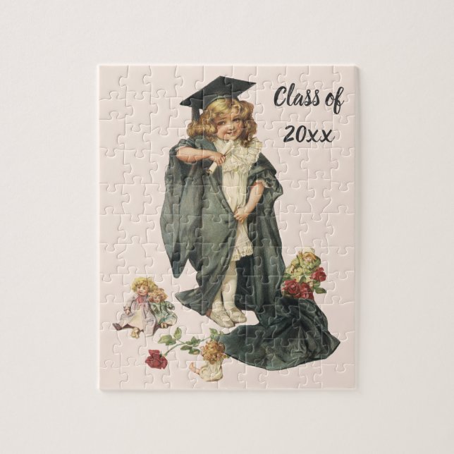 Puzzle Graduation vintage, Félicitations diplômés! (Vertical)