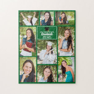 Puzzle Gradué Vert Collage de photos senior Graduate