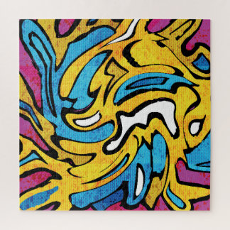 Puzzle Graffiti coloré Abstrait Arrière - plan noir