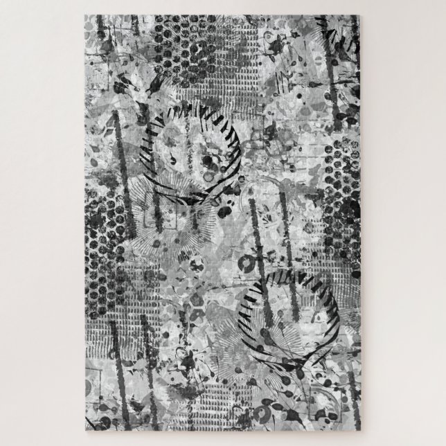 Puzzle Graffiti Etchings (Vertical)
