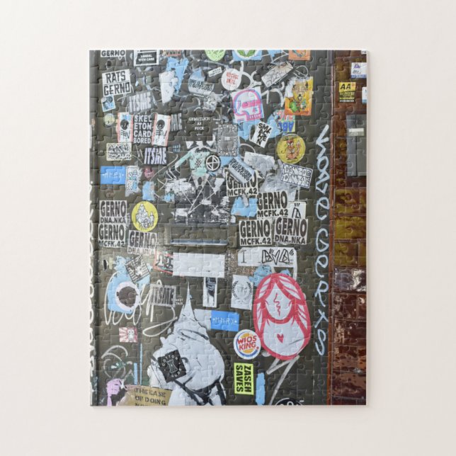 Puzzle Graffiti Street Art Shoreditch Hackney London Roya (Vertical)