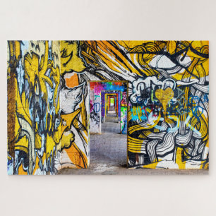 Puzzle graffiti urbain Cool dans un immeuble abandonné,