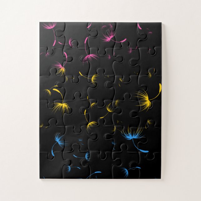 Puzzle Graines de Dandelion tombées Pride Pansexual (Vertical)