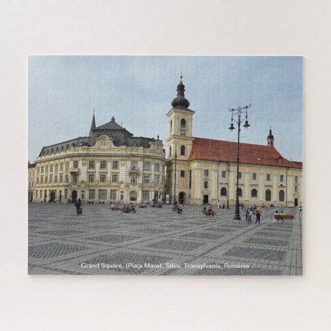 Puzzle Grand Carré, (Piaţa Mare), Sibiu, Roumanie sur un (Horizontal)