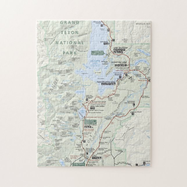 Puzzle grand de carte de Teton (Vertical)