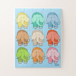 Puzzle Grand Éléphant aux Pieds Mignons