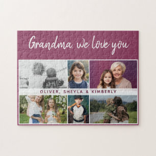 Puzzle Grand-mère nous vous aimons Petits-enfants 6 Photo