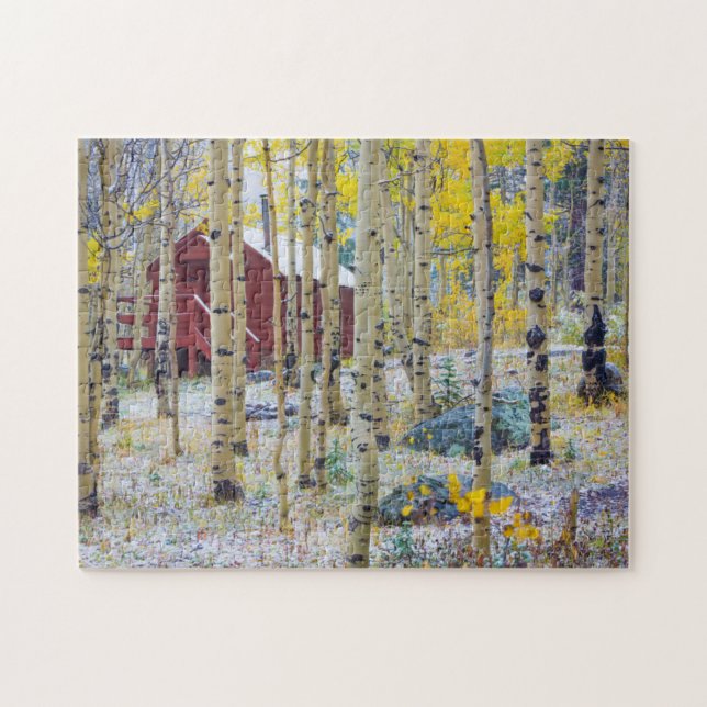 Puzzle Grand Mesa cabine solitaire dans une forêt (Horizontal)