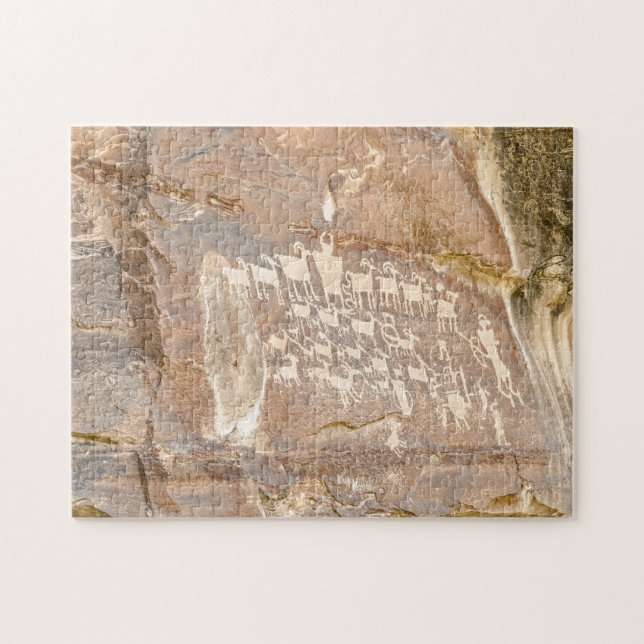 Puzzle Grand panneau de chasse - Rock Art (Horizontal)