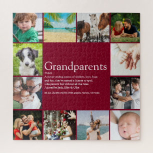 Puzzle Grand-parents Fun Modern Photo Collage Bourgogne