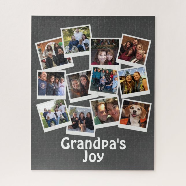 Puzzle Grand-père's Joy Photo Frame Collage Moderne tenda (Vertical)