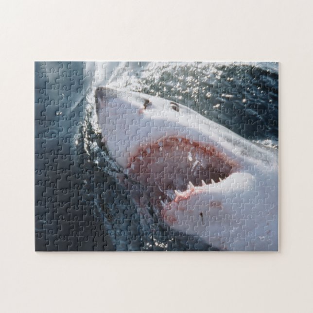 Puzzle Grand requin blanc en mer (Horizontal)