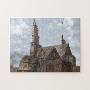 Puzzle Grande Maison Château Nuages Ciel Bleu Ville Rural