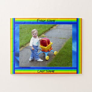 Puzzle Grande photo personnalisation Noms couleurs arc-en