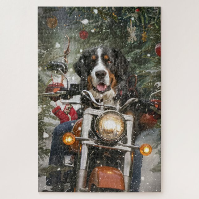 Puzzle Grande Suisse de l'équitation moto Noël (Vertical)