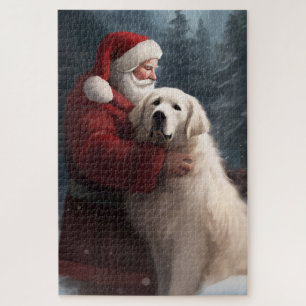 Puzzle Grands Pyrénées avec Noël Festif du Père Noël