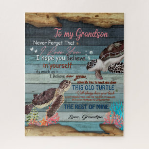 Puzzle Grandson Gift   Lettre à mon petit-fils de grand-p