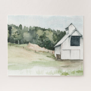 Puzzle Grange de blanc d'aquarelle