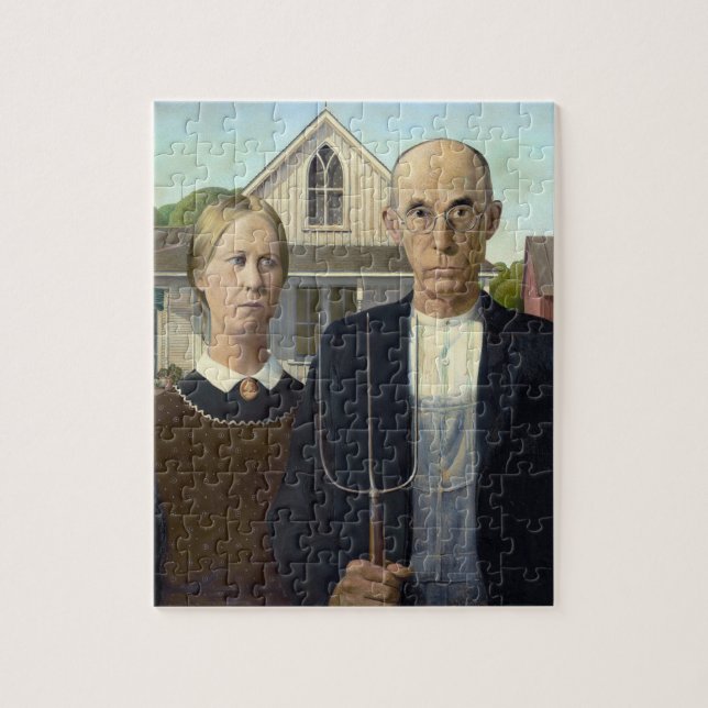 Puzzle Grant Wood "gothique américain" (Vertical)