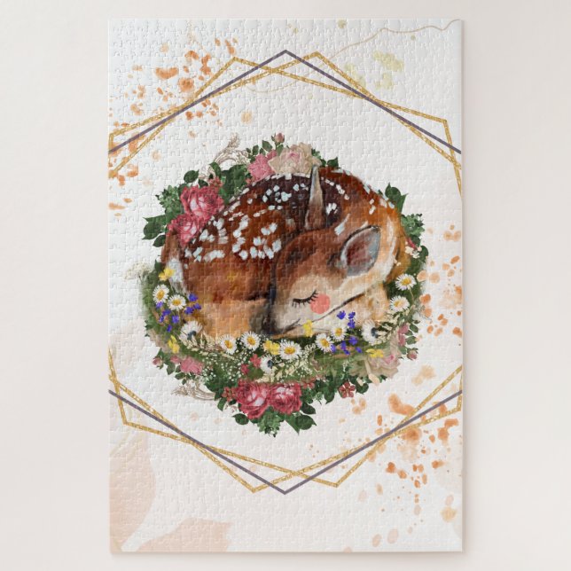 Puzzle Graphique animal Brown, couché couché (Vertical)