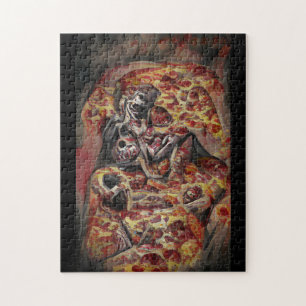 Puzzle Graphisme d'art abstrait piège mortel pizza
