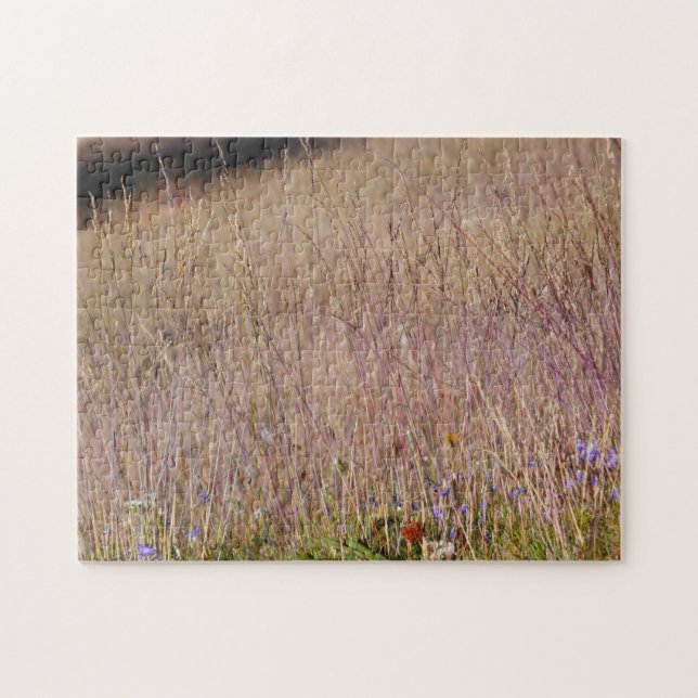 Puzzle Grass et Fleurs sauvages violets (Horizontal)