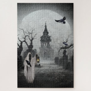 Puzzle Graveyard, gardien de porte et Pleine lune Hallowe