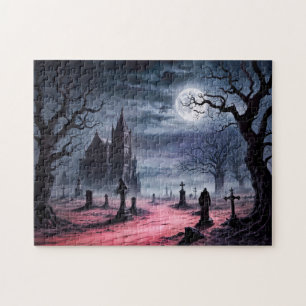Puzzle Graveyard gothique sous Pleine lune