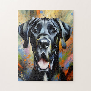 Puzzle Great Dane Dog Acrylique Art Imprimer Cadeau Amour