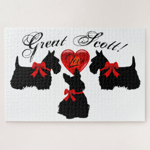 Puzzle "Great Scott !", Scottish Terrier / coeur d'amour