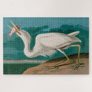 Puzzle Great White Heron Birds of America Audubon Imprime