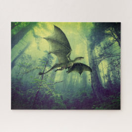 Puzzle "Green Dragon Nature Fantasy Art"