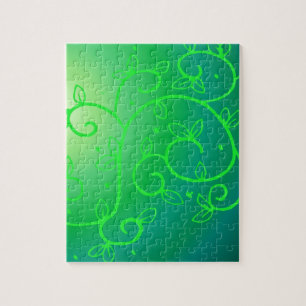 Puzzle Green Vines Irish Luck Irlande Plante Flowers Art