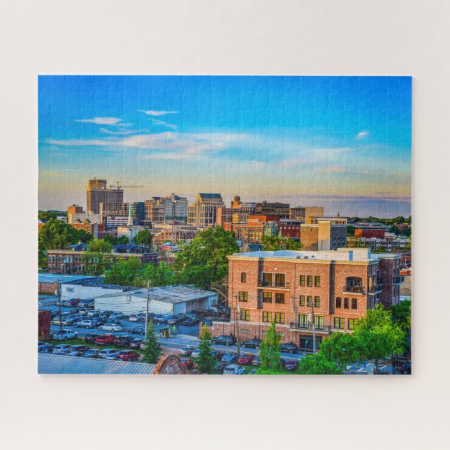 Puzzle Greenville, Caroline du Sud, Centre-ville Sunset (Horizontal)