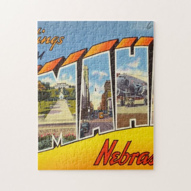 Puzzle Greetings From Omaha Nebraska (Vertical)