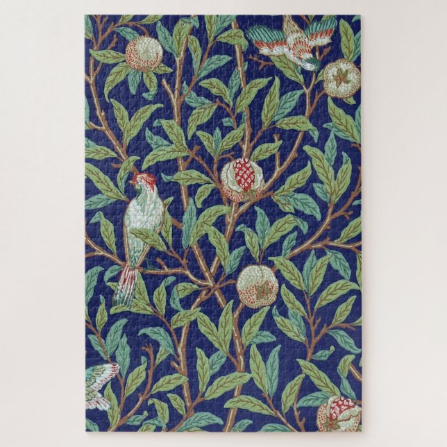 Puzzle Grenade et petit oiseau, William Morris (Vertical)